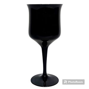 Vintage Black Tulip Glasses Long Stem Party Drinkware